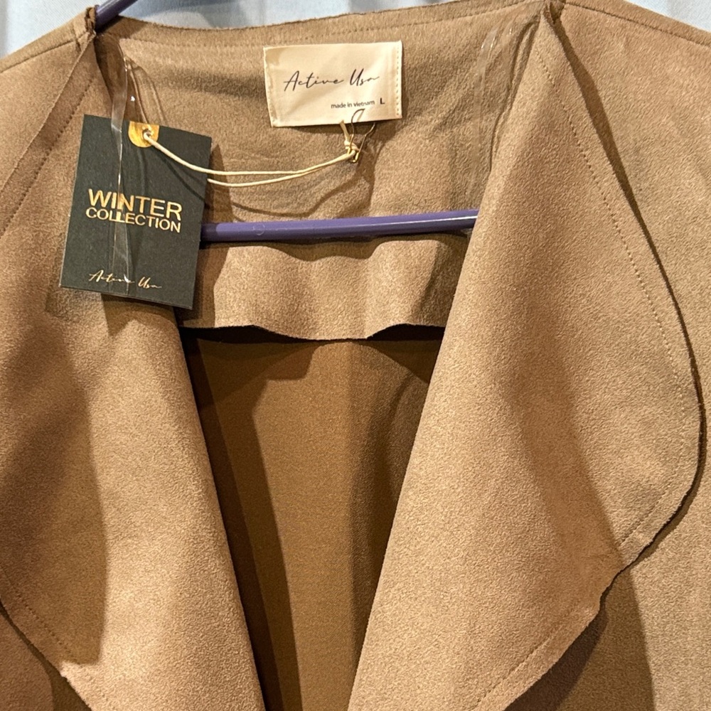 Active USA Brown Trench Coat - Picture 2 of 4